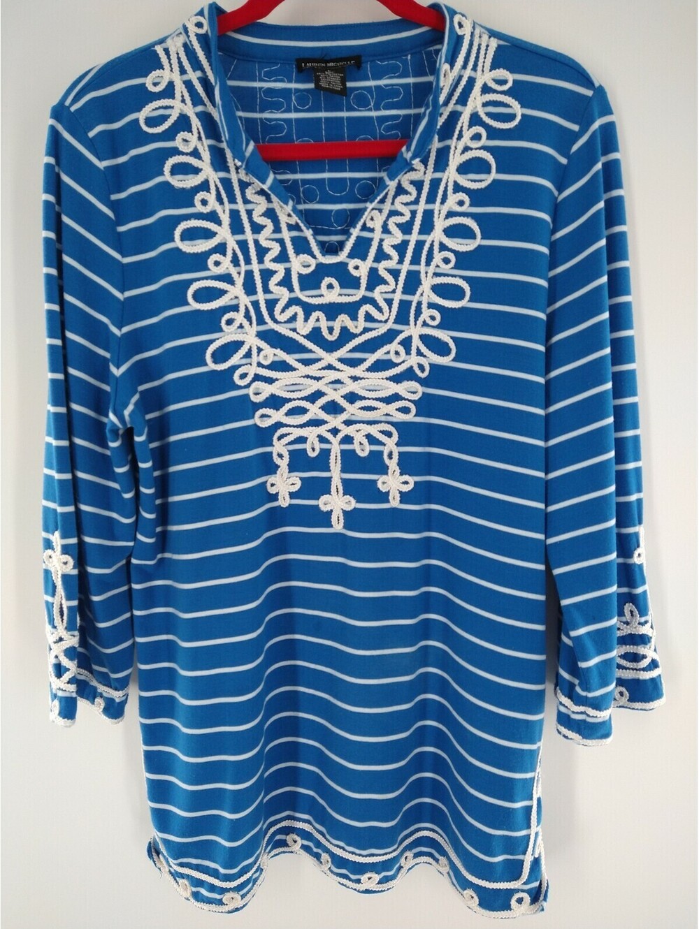 Lauren Michelle Embellished Shirt L 046